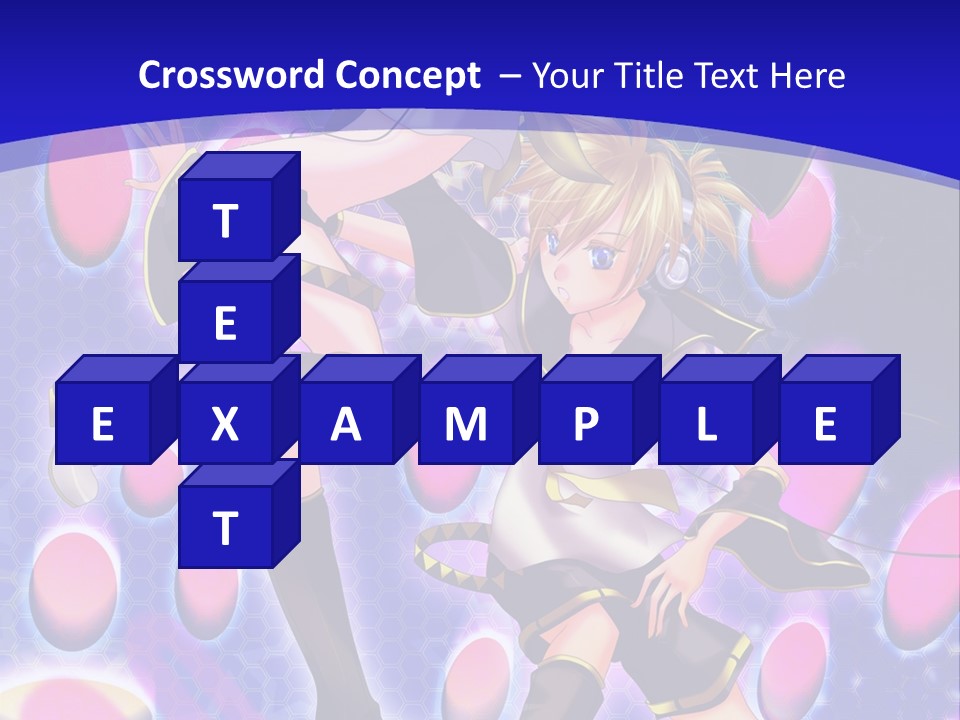 A Couple Of Anime Characters In Front Of A Blue Background PowerPoint Template