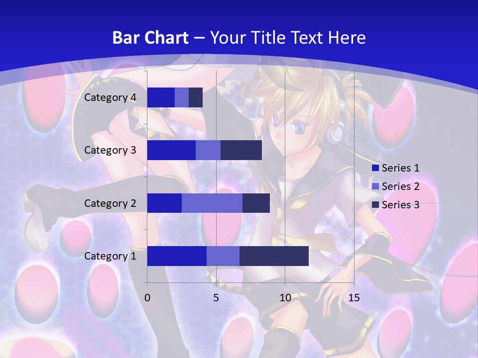 A Couple Of Anime Characters In Front Of A Blue Background PowerPoint Template