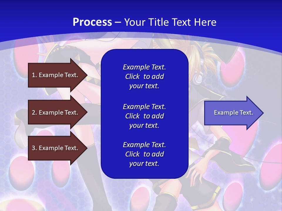 A Couple Of Anime Characters In Front Of A Blue Background PowerPoint Template