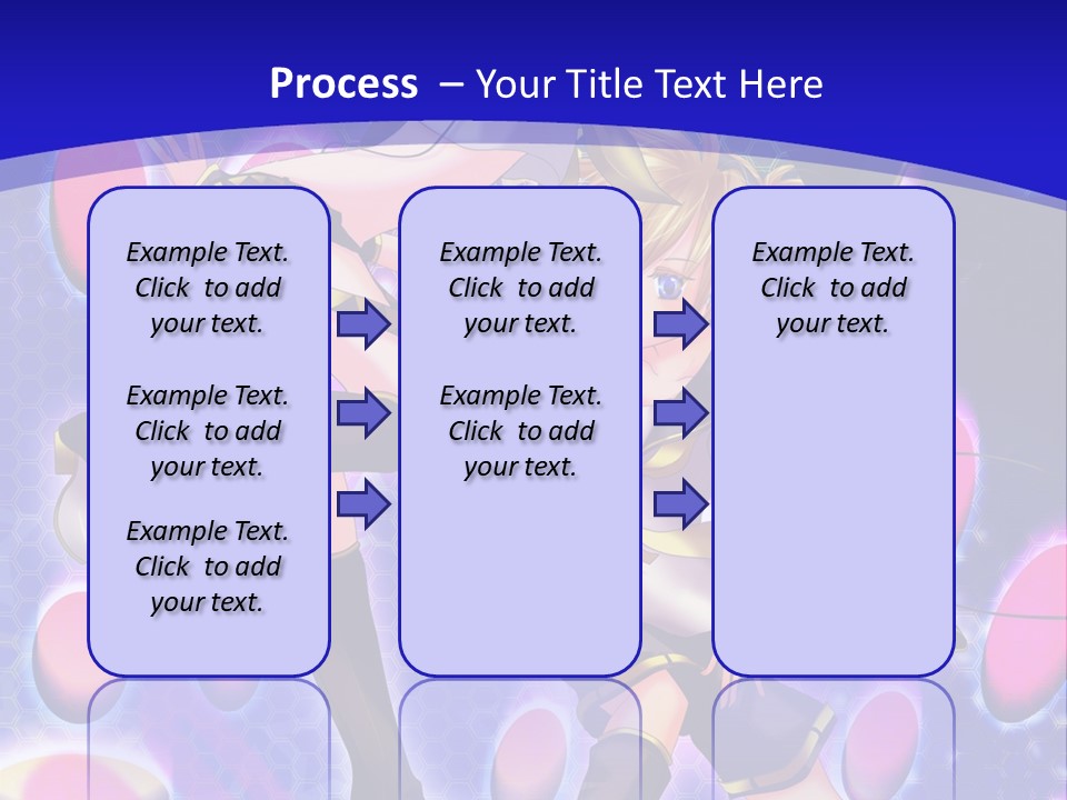 A Couple Of Anime Characters In Front Of A Blue Background PowerPoint Template