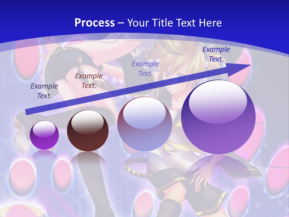 A Couple Of Anime Characters In Front Of A Blue Background PowerPoint Template