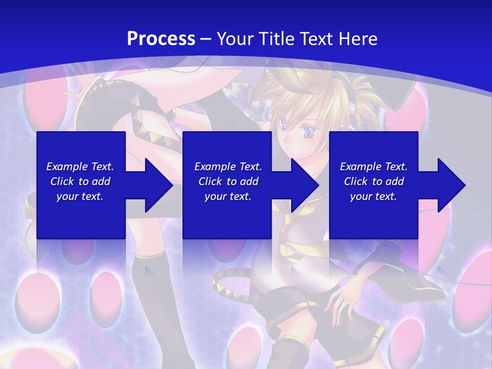 A Couple Of Anime Characters In Front Of A Blue Background PowerPoint Template