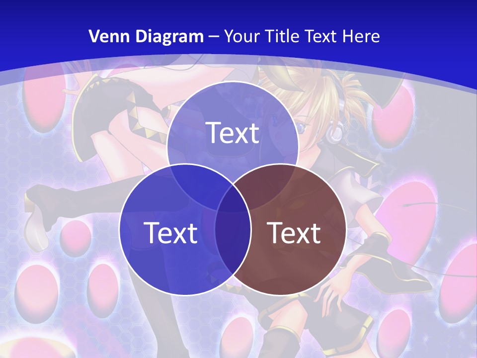 A Couple Of Anime Characters In Front Of A Blue Background PowerPoint Template