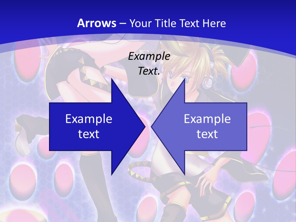 A Couple Of Anime Characters In Front Of A Blue Background PowerPoint Template