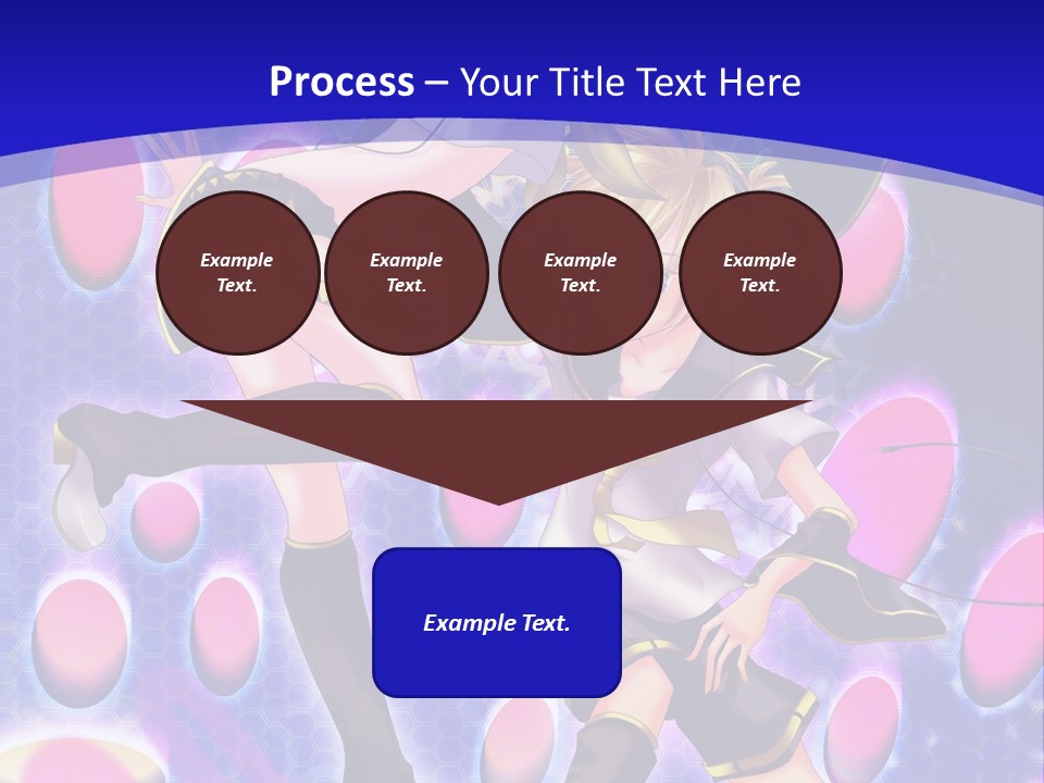 A Couple Of Anime Characters In Front Of A Blue Background PowerPoint Template