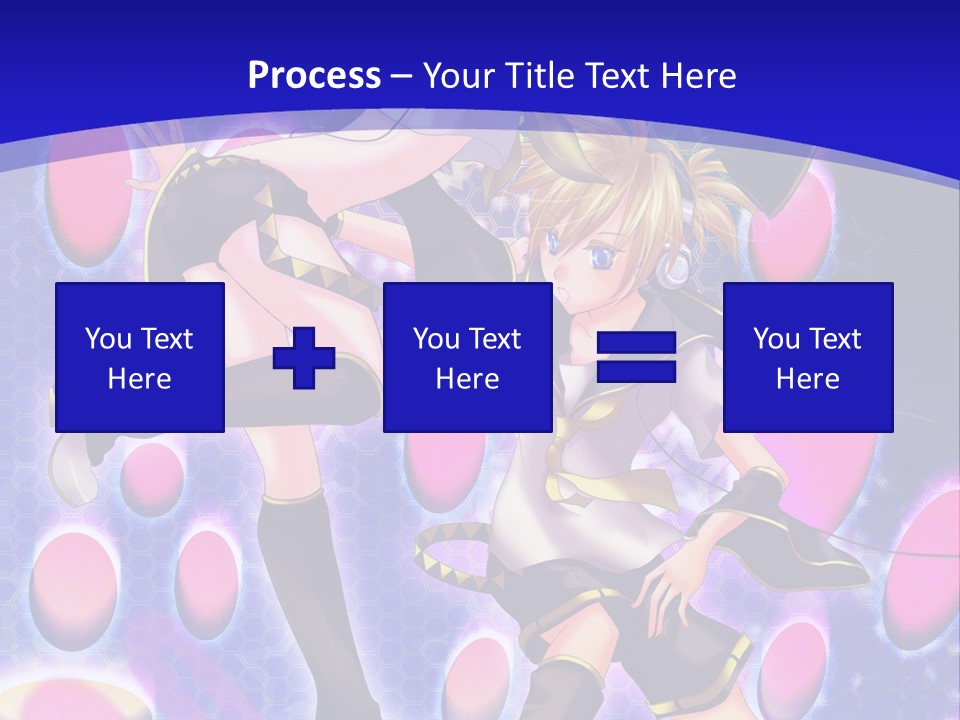 A Couple Of Anime Characters In Front Of A Blue Background PowerPoint Template