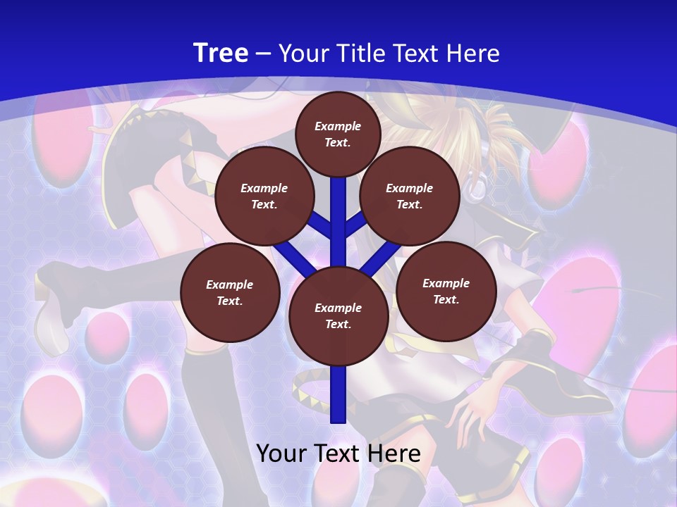 A Couple Of Anime Characters In Front Of A Blue Background PowerPoint Template