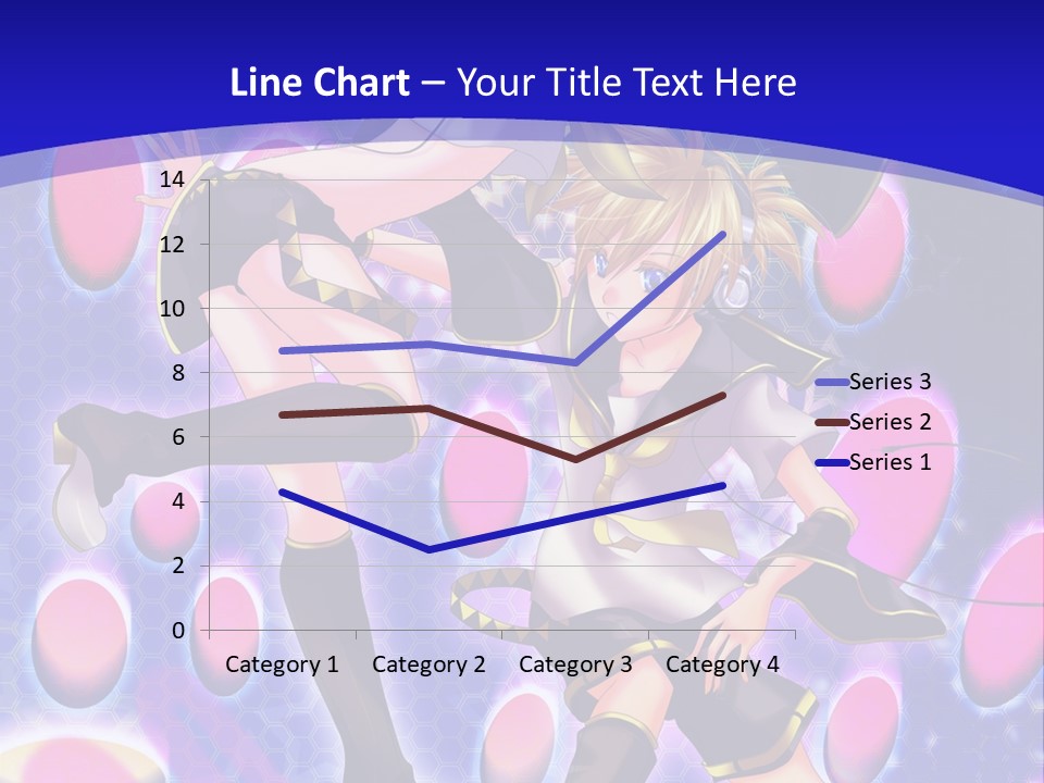 A Couple Of Anime Characters In Front Of A Blue Background PowerPoint Template