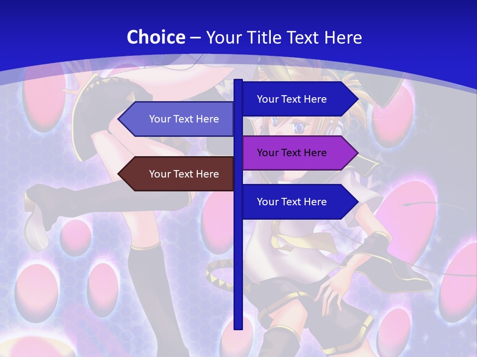 A Couple Of Anime Characters In Front Of A Blue Background PowerPoint Template