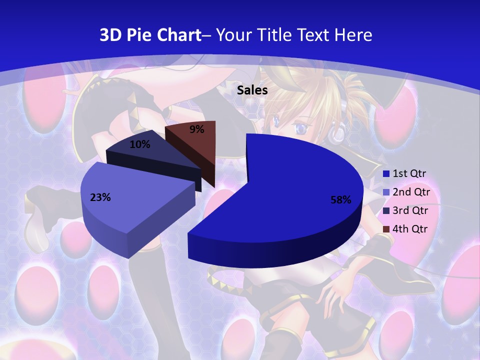 A Couple Of Anime Characters In Front Of A Blue Background PowerPoint Template