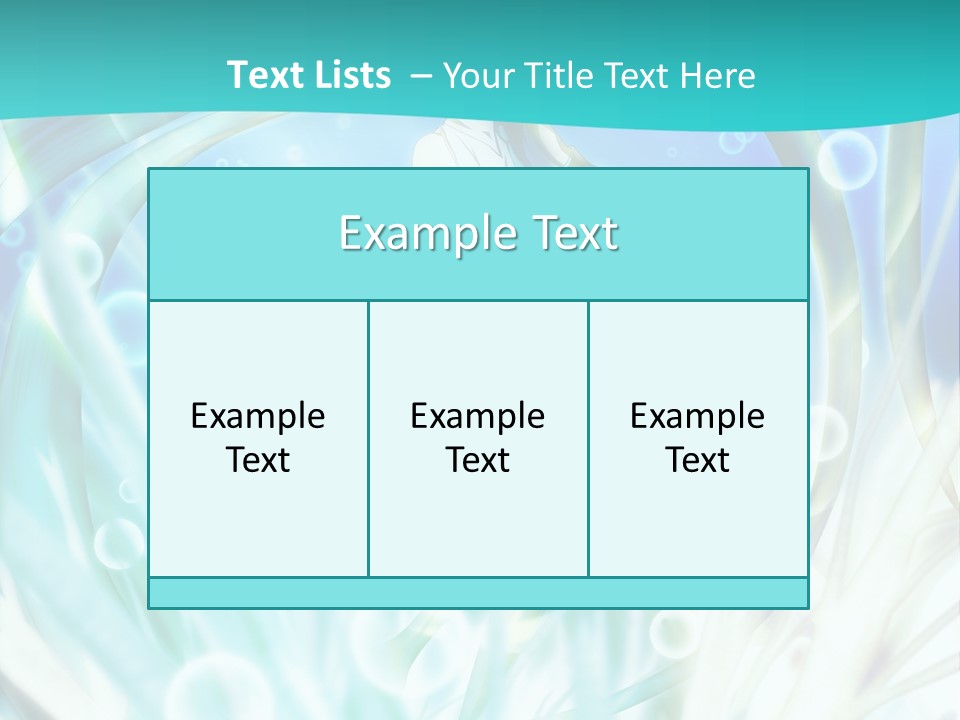 A Woman In A Blue Dress With Bubbles Powerpoint Presentation Template PowerPoint Template