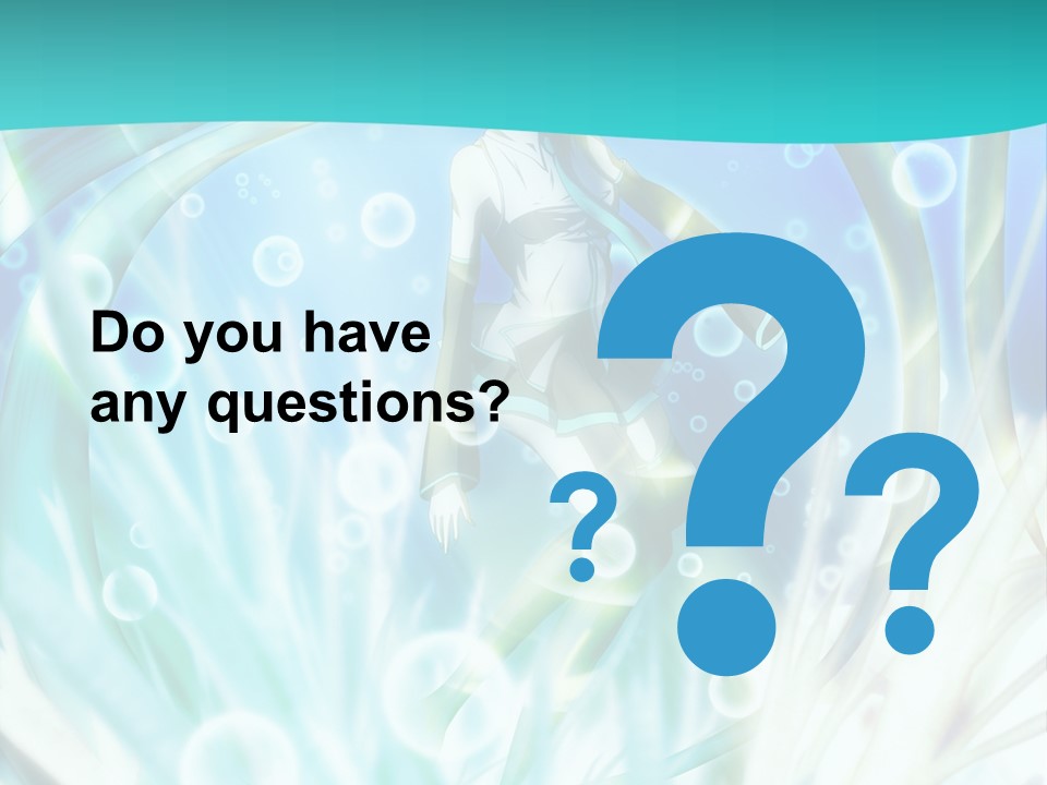 A Woman In A Blue Dress With Bubbles Powerpoint Presentation Template PowerPoint Template