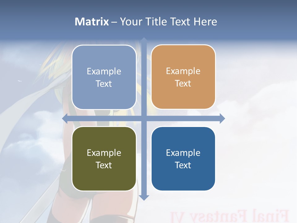 A Woman In A Green Dress Is Standing In The Sky PowerPoint Template