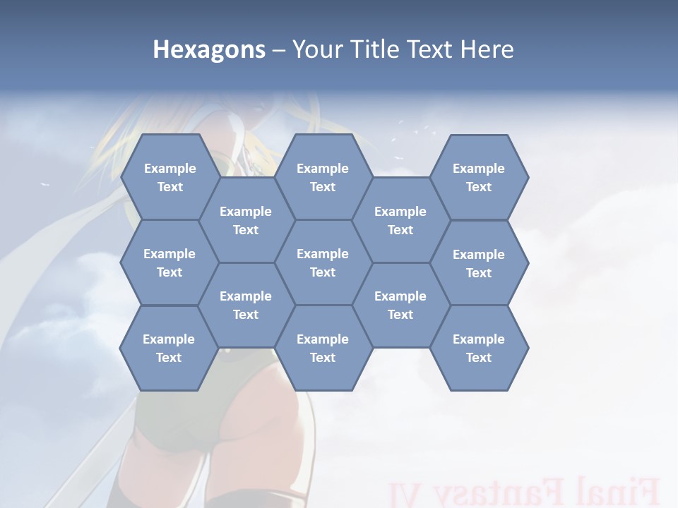 A Woman In A Green Dress Is Standing In The Sky PowerPoint Template