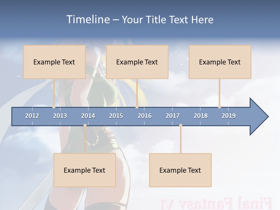 A Woman In A Green Dress Is Standing In The Sky PowerPoint Template