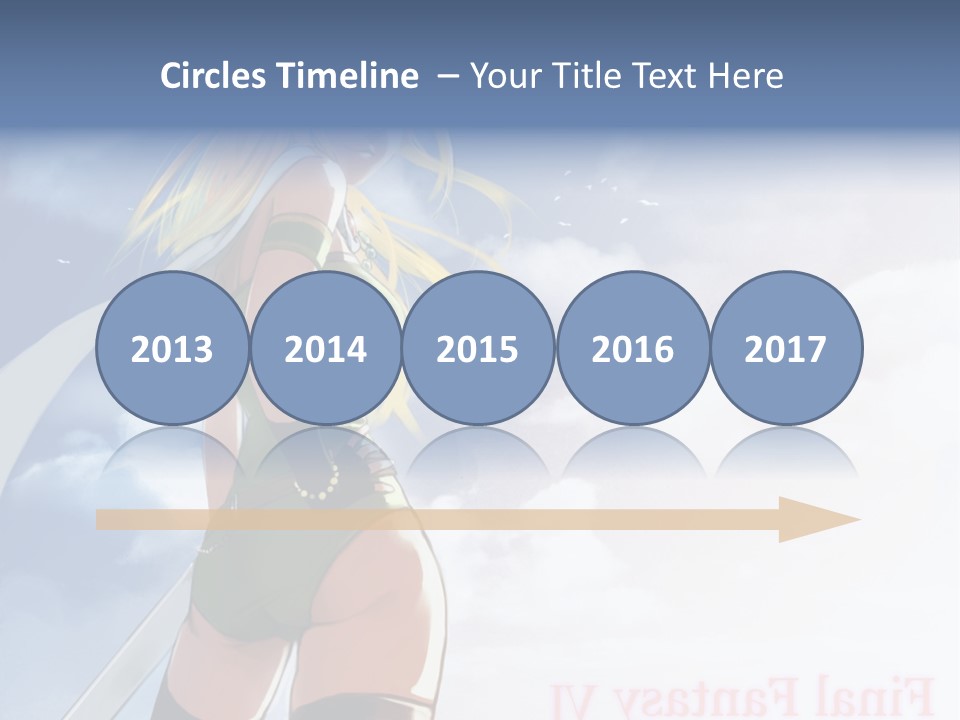 A Woman In A Green Dress Is Standing In The Sky PowerPoint Template