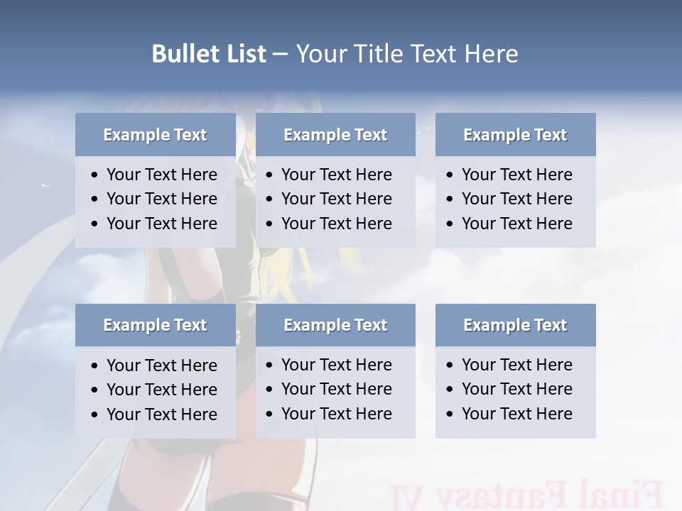 A Woman In A Green Dress Is Standing In The Sky PowerPoint Template