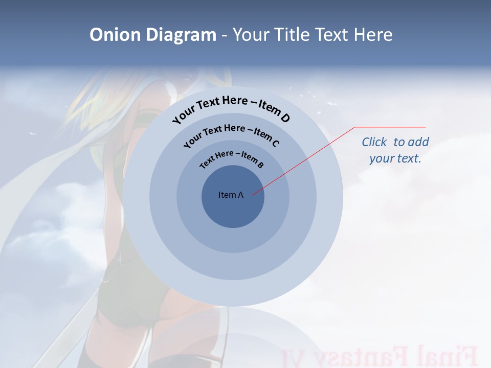 A Woman In A Green Dress Is Standing In The Sky PowerPoint Template