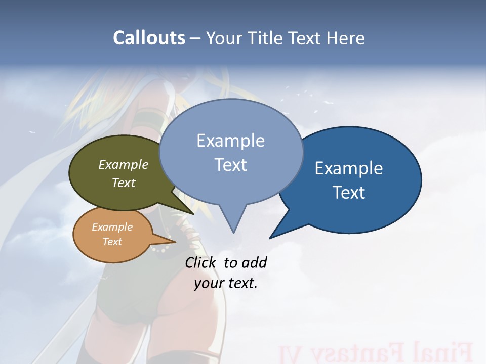 A Woman In A Green Dress Is Standing In The Sky PowerPoint Template