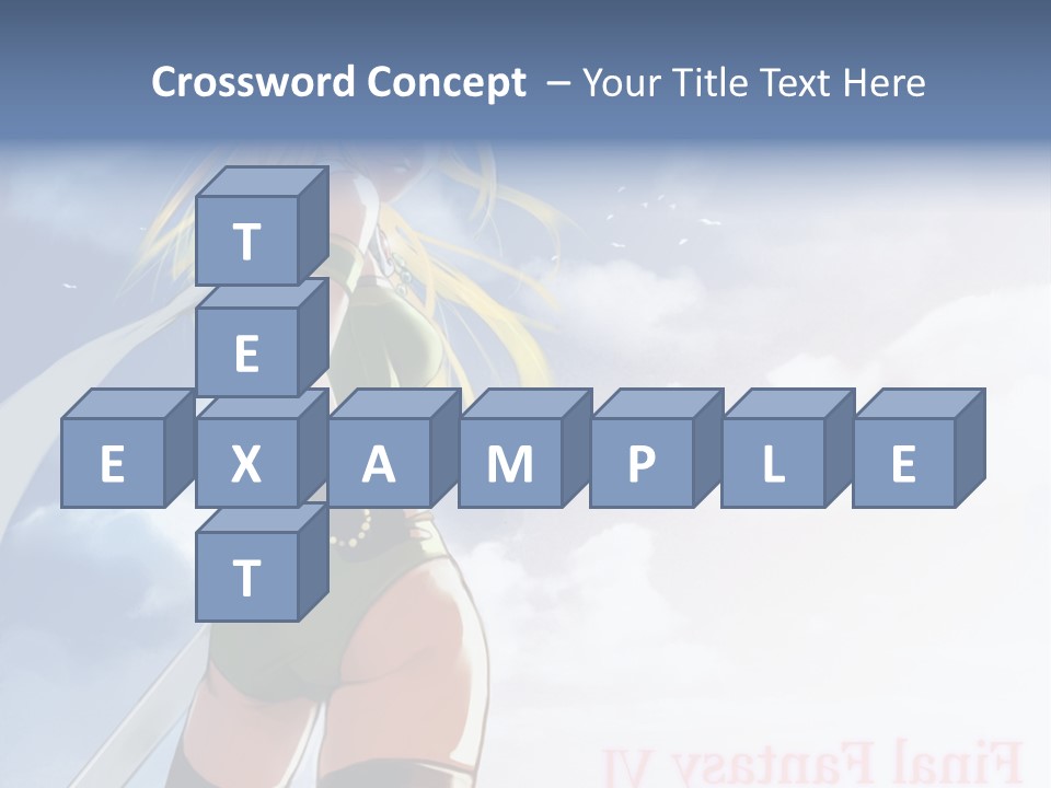 A Woman In A Green Dress Is Standing In The Sky PowerPoint Template