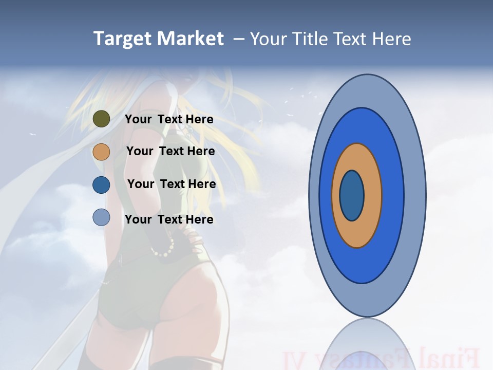 A Woman In A Green Dress Is Standing In The Sky PowerPoint Template