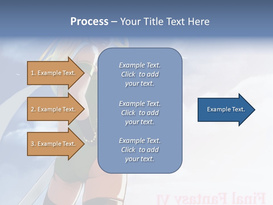 A Woman In A Green Dress Is Standing In The Sky PowerPoint Template