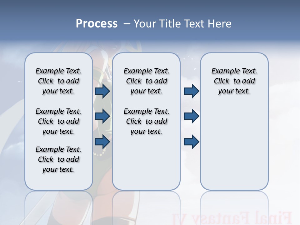 A Woman In A Green Dress Is Standing In The Sky PowerPoint Template