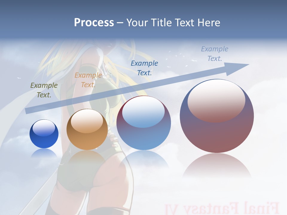 A Woman In A Green Dress Is Standing In The Sky PowerPoint Template