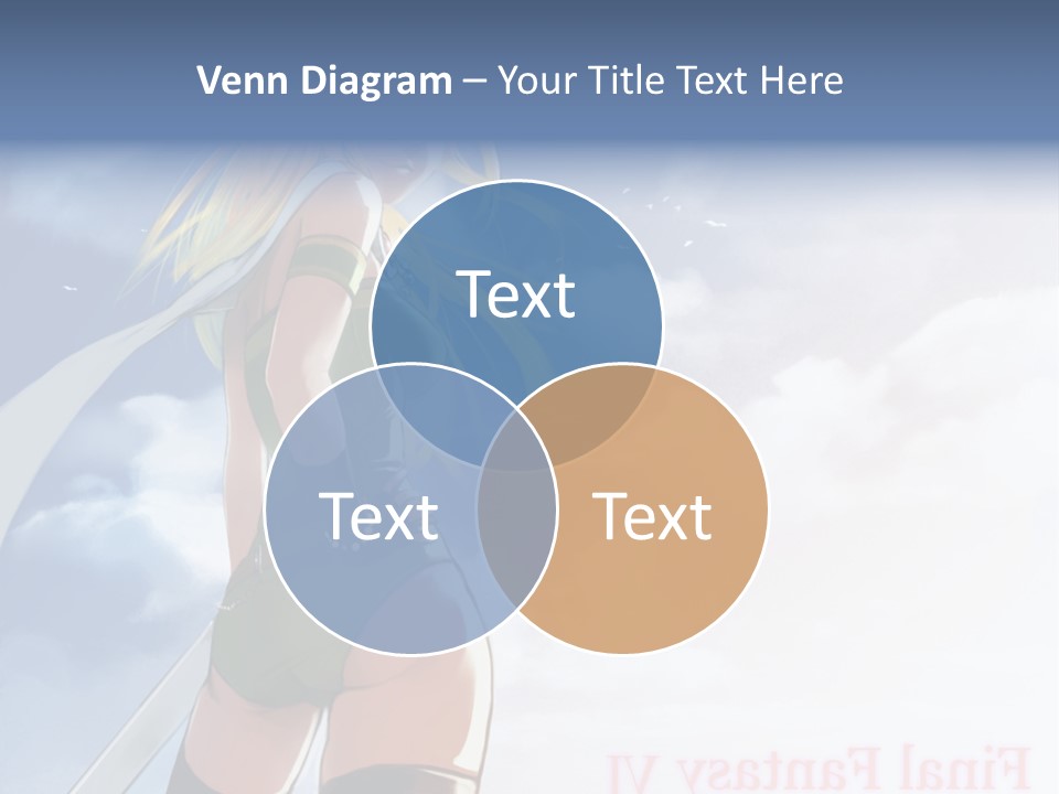 A Woman In A Green Dress Is Standing In The Sky PowerPoint Template