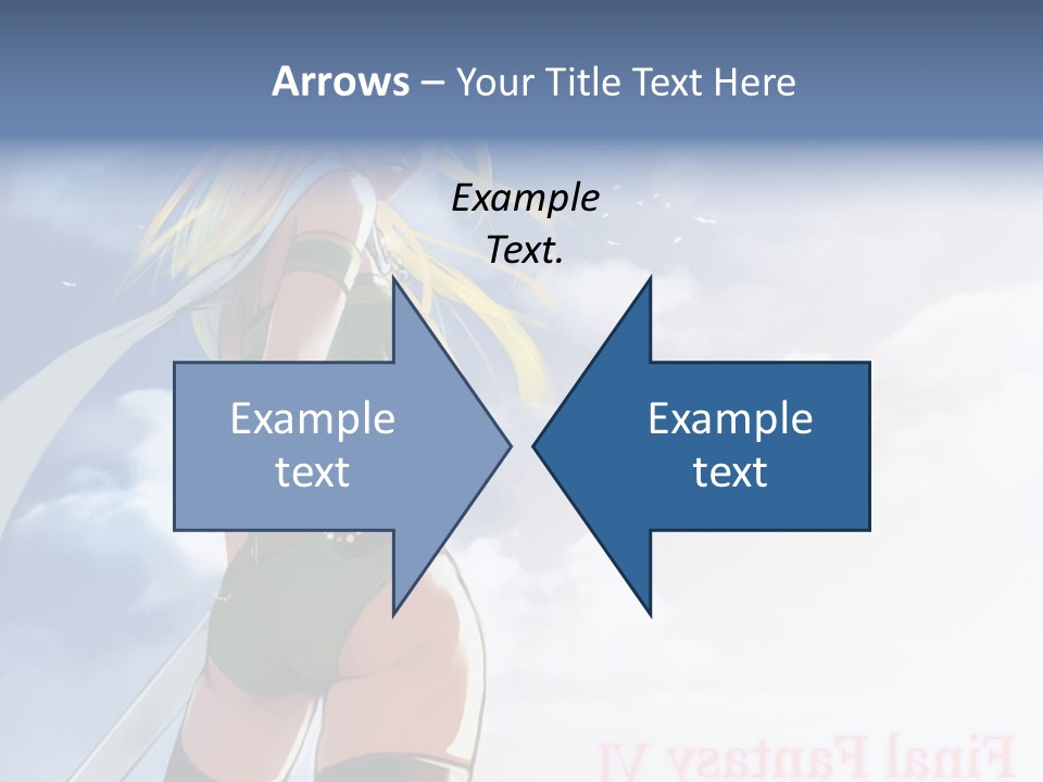 A Woman In A Green Dress Is Standing In The Sky PowerPoint Template