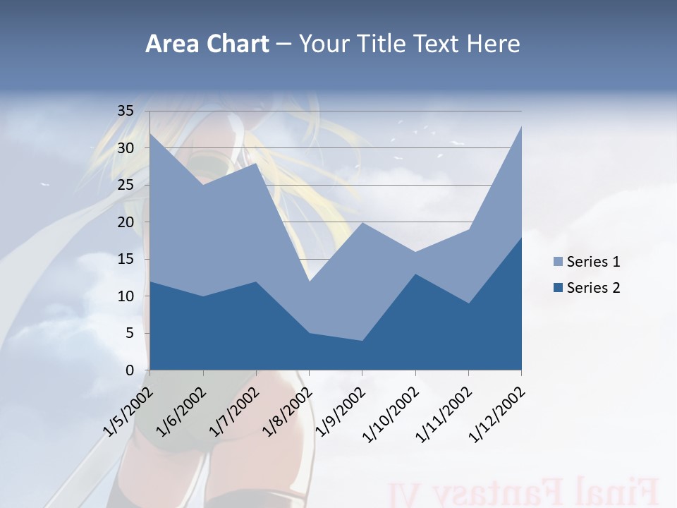 A Woman In A Green Dress Is Standing In The Sky PowerPoint Template