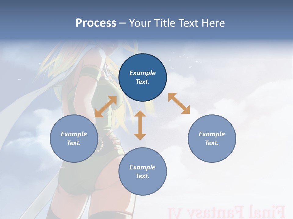 A Woman In A Green Dress Is Standing In The Sky PowerPoint Template