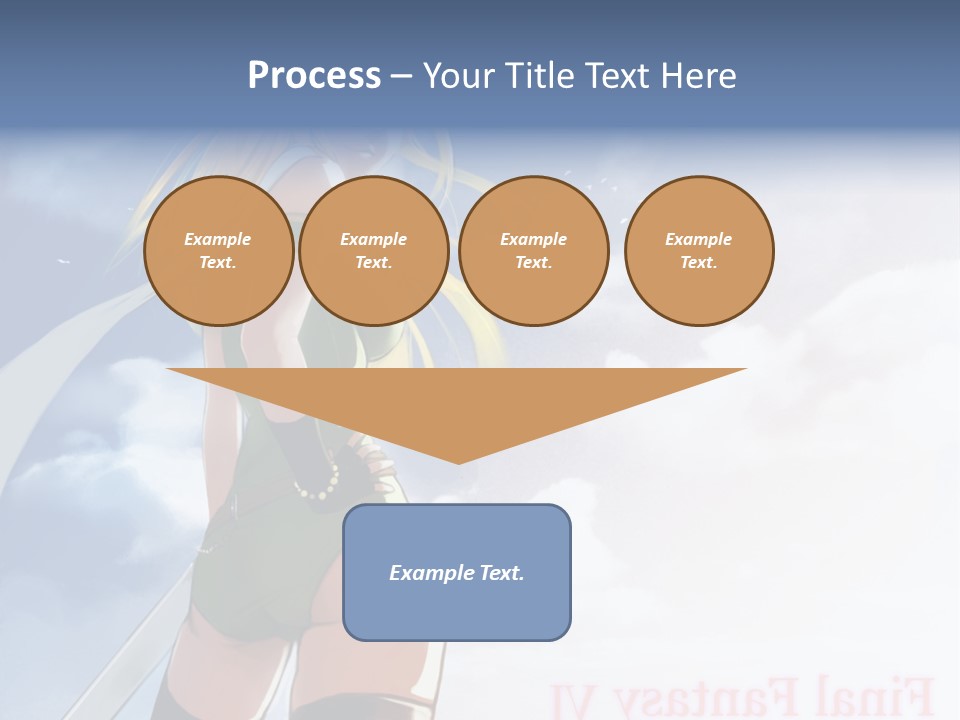 A Woman In A Green Dress Is Standing In The Sky PowerPoint Template