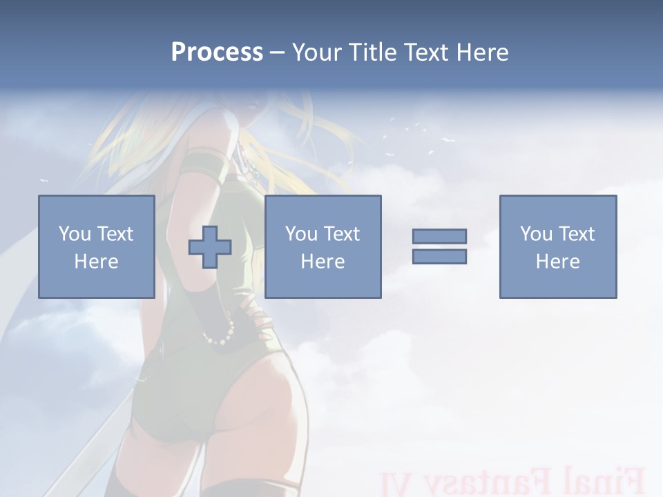 A Woman In A Green Dress Is Standing In The Sky PowerPoint Template