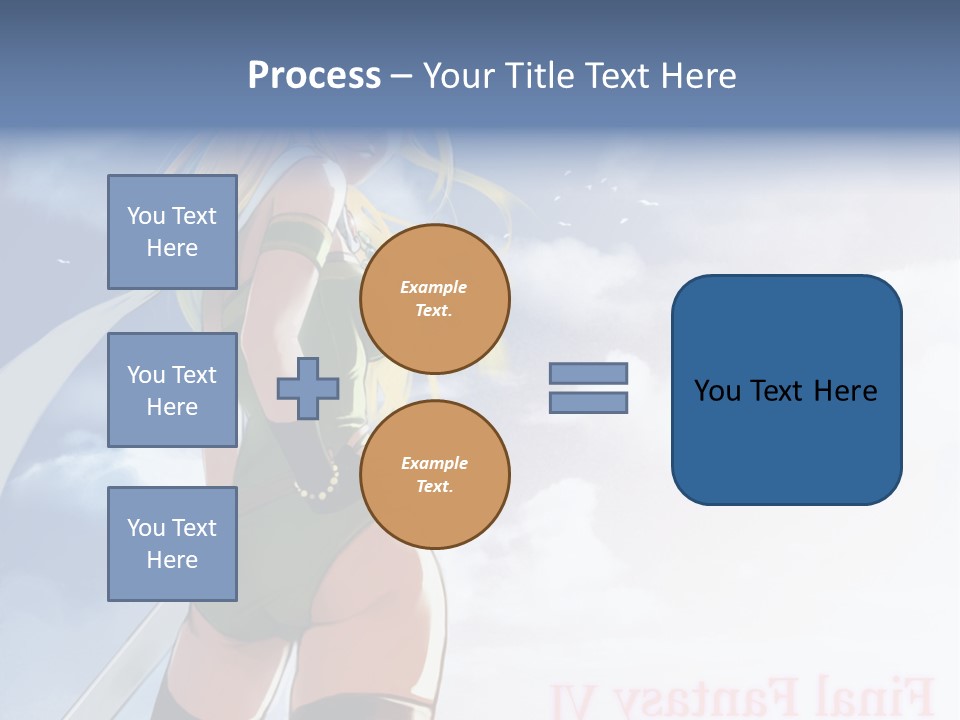 A Woman In A Green Dress Is Standing In The Sky PowerPoint Template