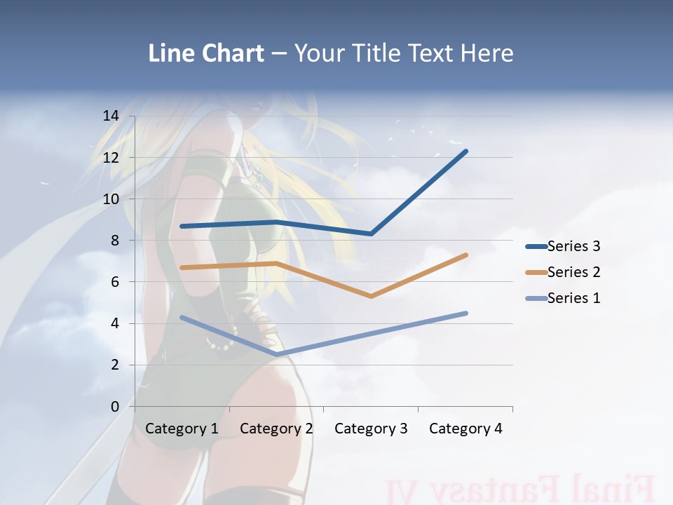 A Woman In A Green Dress Is Standing In The Sky PowerPoint Template