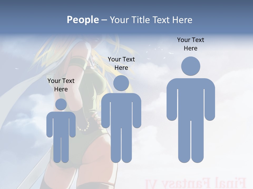 A Woman In A Green Dress Is Standing In The Sky PowerPoint Template