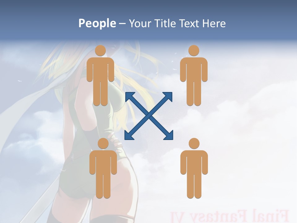 A Woman In A Green Dress Is Standing In The Sky PowerPoint Template