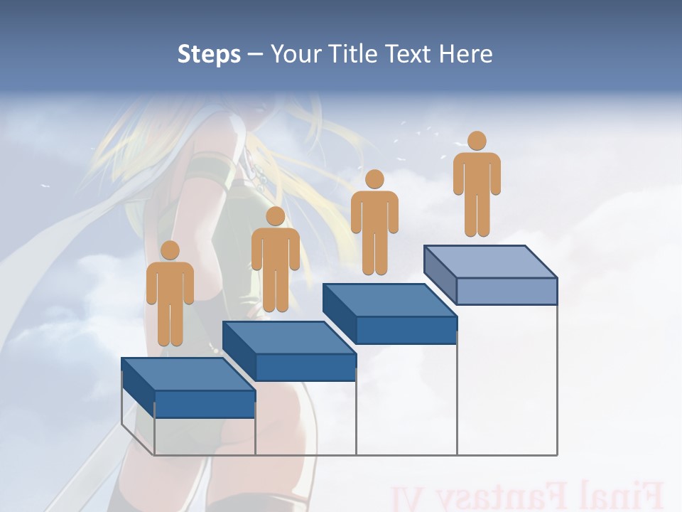 A Woman In A Green Dress Is Standing In The Sky PowerPoint Template