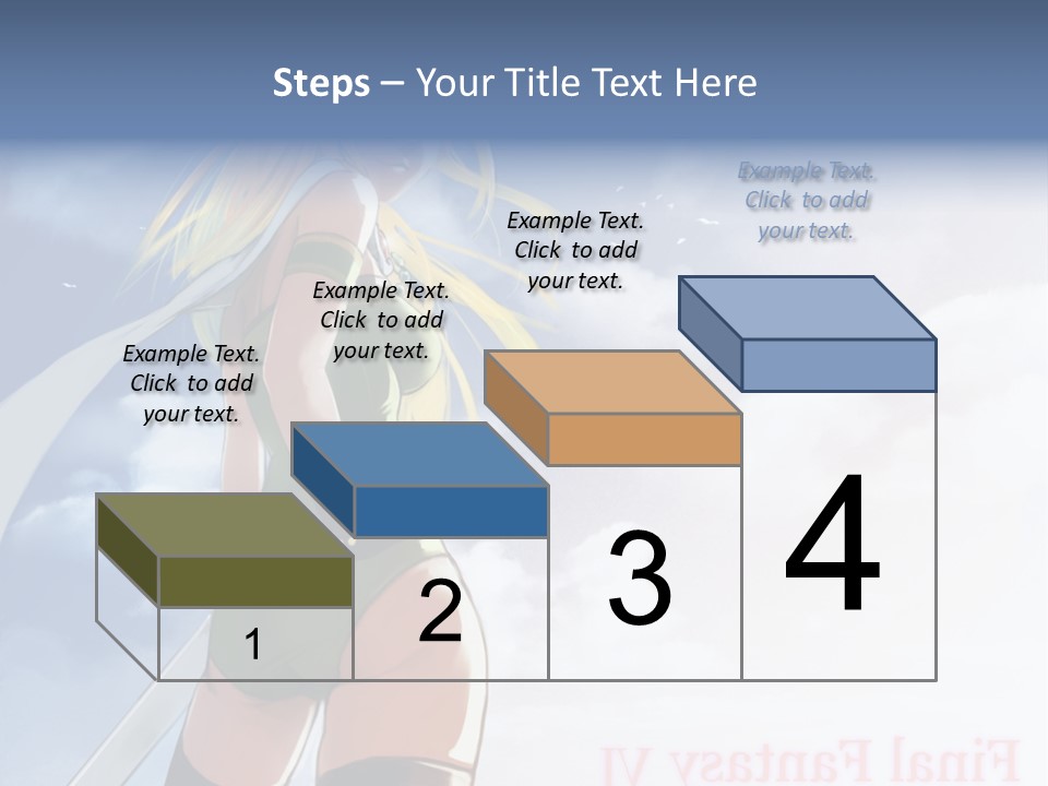 A Woman In A Green Dress Is Standing In The Sky PowerPoint Template