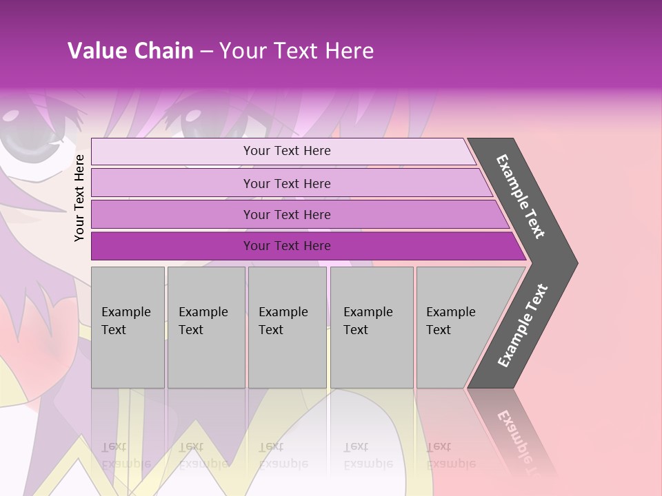 A Anime Character With Purple Hair And Blue Eyes PowerPoint Template