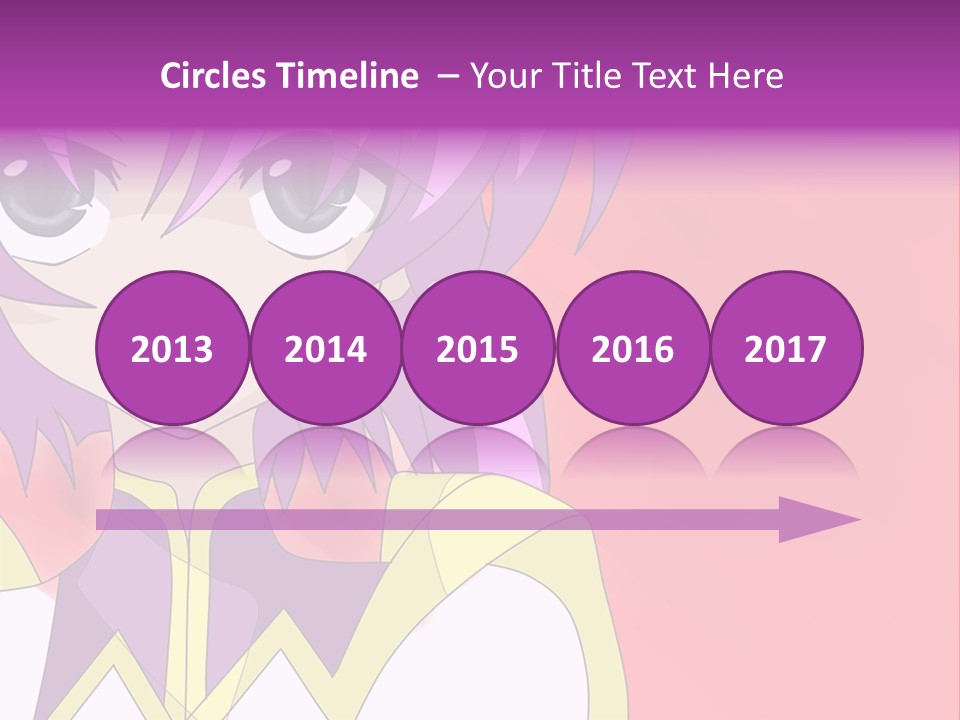 A Anime Character With Purple Hair And Blue Eyes PowerPoint Template