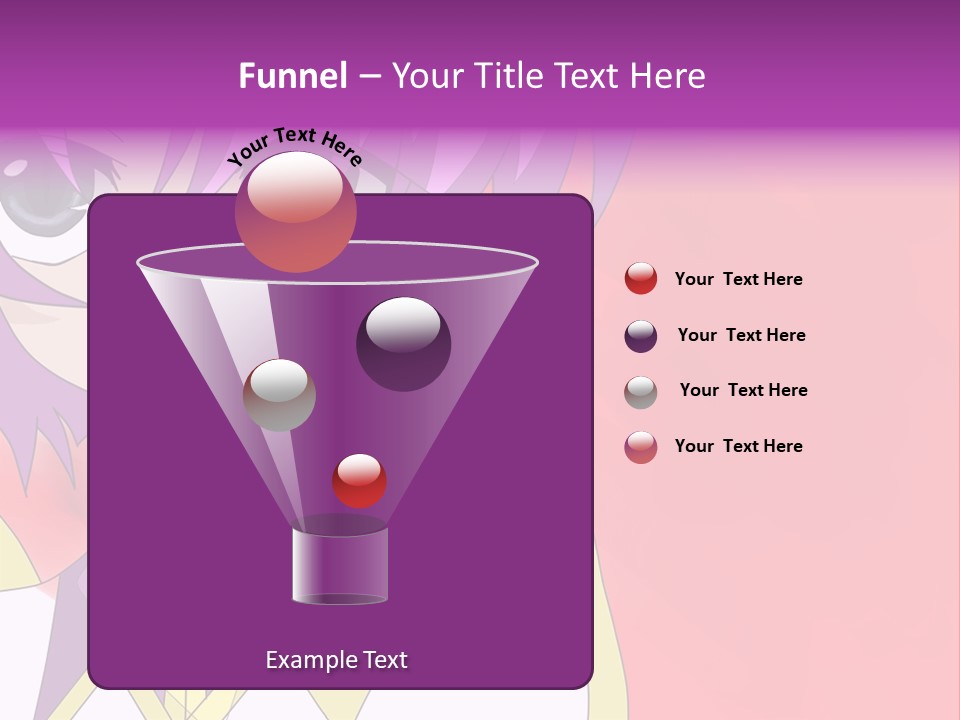 A Anime Character With Purple Hair And Blue Eyes PowerPoint Template