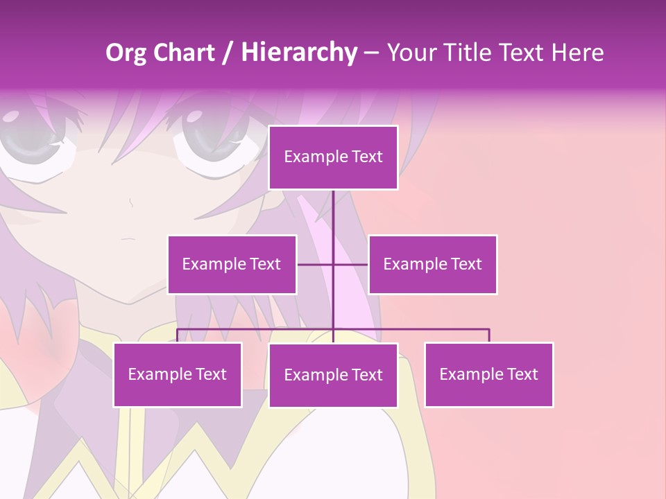 A Anime Character With Purple Hair And Blue Eyes PowerPoint Template