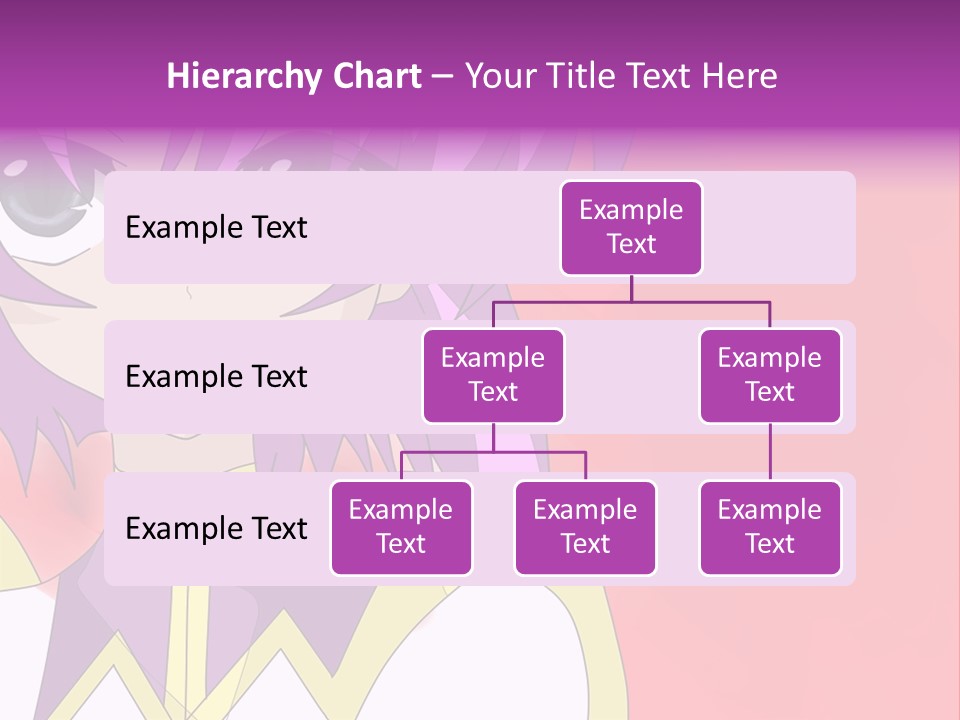 A Anime Character With Purple Hair And Blue Eyes PowerPoint Template