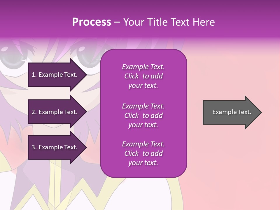 A Anime Character With Purple Hair And Blue Eyes PowerPoint Template