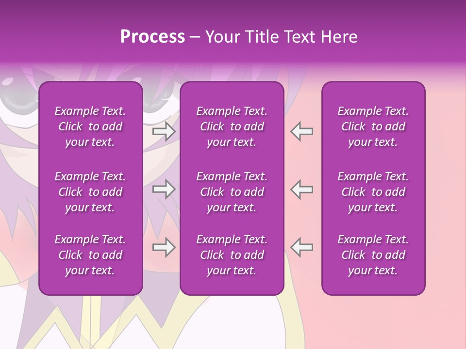 A Anime Character With Purple Hair And Blue Eyes PowerPoint Template