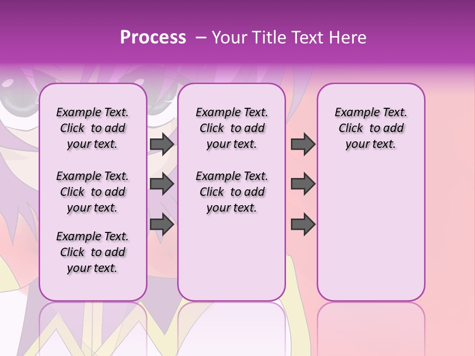 A Anime Character With Purple Hair And Blue Eyes PowerPoint Template