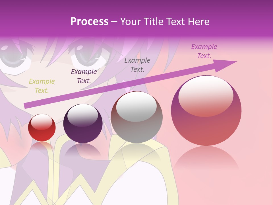 A Anime Character With Purple Hair And Blue Eyes PowerPoint Template