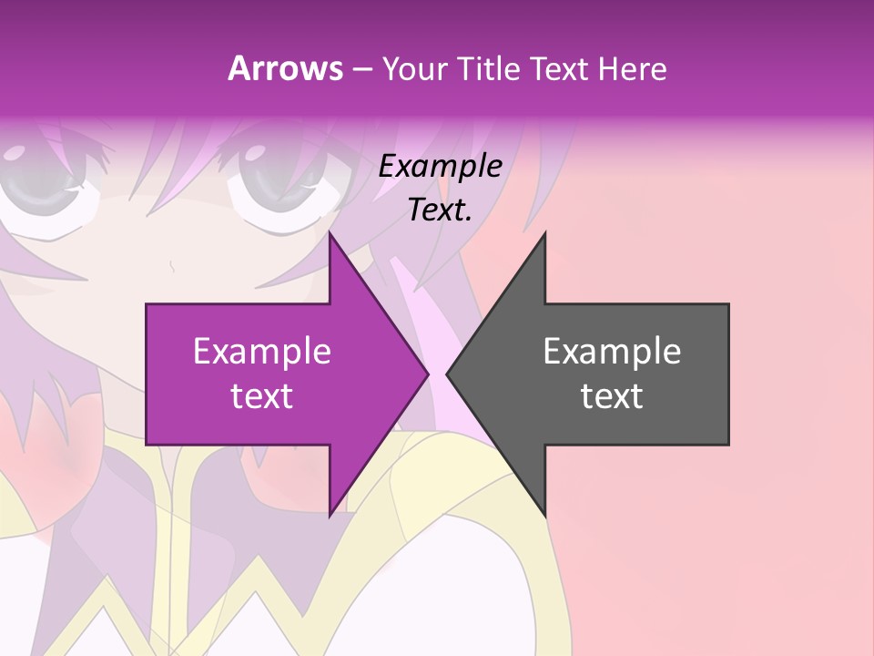 A Anime Character With Purple Hair And Blue Eyes PowerPoint Template